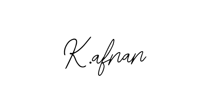 Make a beautiful signature design for name K.afnan. With this signature (Bearetta-2O07w) style, you can create a handwritten signature for free. K.afnan signature style 12 images and pictures png