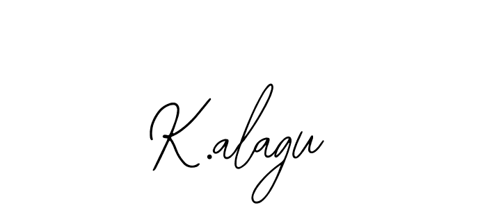 The best way (Bearetta-2O07w) to make a short signature is to pick only two or three words in your name. The name K.alagu include a total of six letters. For converting this name. K.alagu signature style 12 images and pictures png