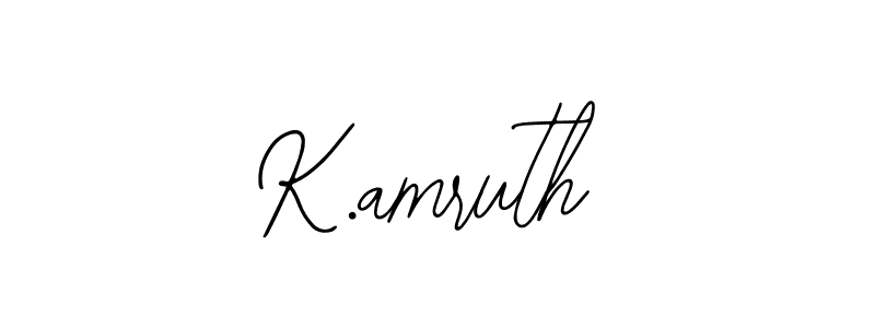 You should practise on your own different ways (Bearetta-2O07w) to write your name (K.amruth) in signature. don't let someone else do it for you. K.amruth signature style 12 images and pictures png