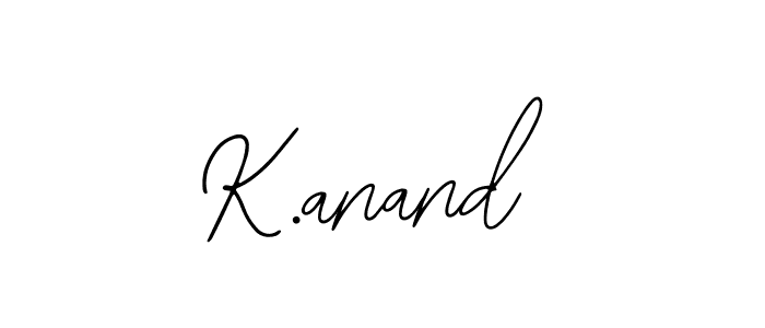 Also we have K.anand name is the best signature style. Create professional handwritten signature collection using Bearetta-2O07w autograph style. K.anand signature style 12 images and pictures png