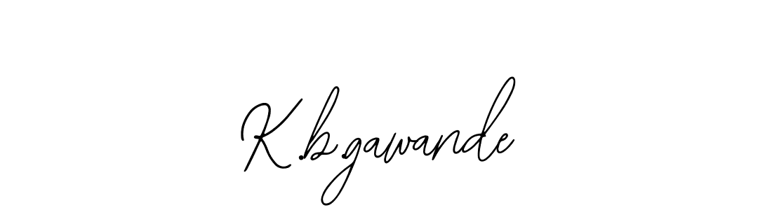 The best way (Bearetta-2O07w) to make a short signature is to pick only two or three words in your name. The name K.b.gawande include a total of six letters. For converting this name. K.b.gawande signature style 12 images and pictures png