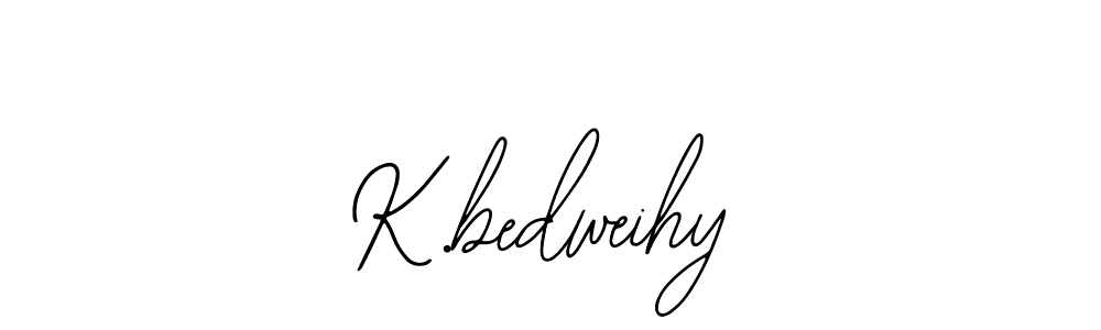 The best way (Bearetta-2O07w) to make a short signature is to pick only two or three words in your name. The name K.bedweihy include a total of six letters. For converting this name. K.bedweihy signature style 12 images and pictures png