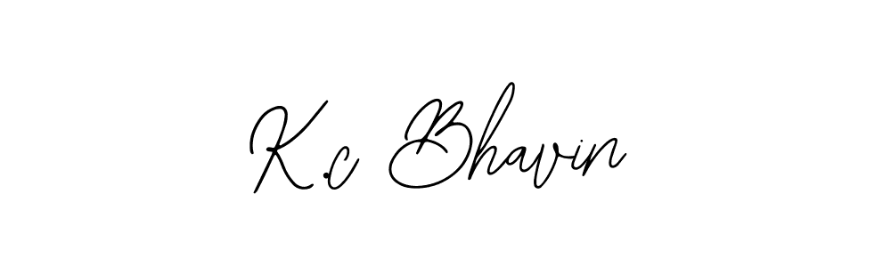 Use a signature maker to create a handwritten signature online. With this signature software, you can design (Bearetta-2O07w) your own signature for name K.c Bhavin. K.c Bhavin signature style 12 images and pictures png