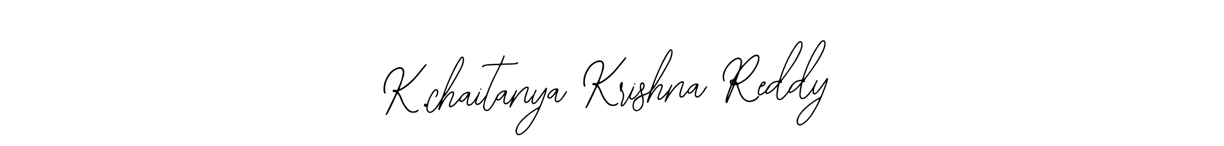 Design your own signature with our free online signature maker. With this signature software, you can create a handwritten (Bearetta-2O07w) signature for name K.chaitanya Krishna Reddy. K.chaitanya Krishna Reddy signature style 12 images and pictures png