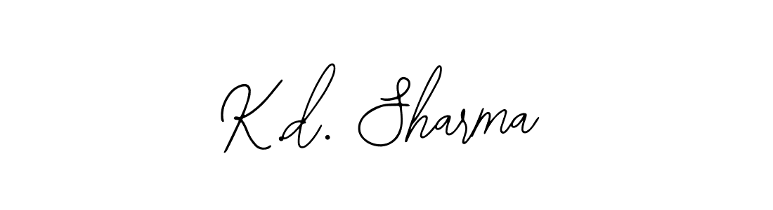 How to make K.d. Sharma name signature. Use Bearetta-2O07w style for creating short signs online. This is the latest handwritten sign. K.d. Sharma signature style 12 images and pictures png