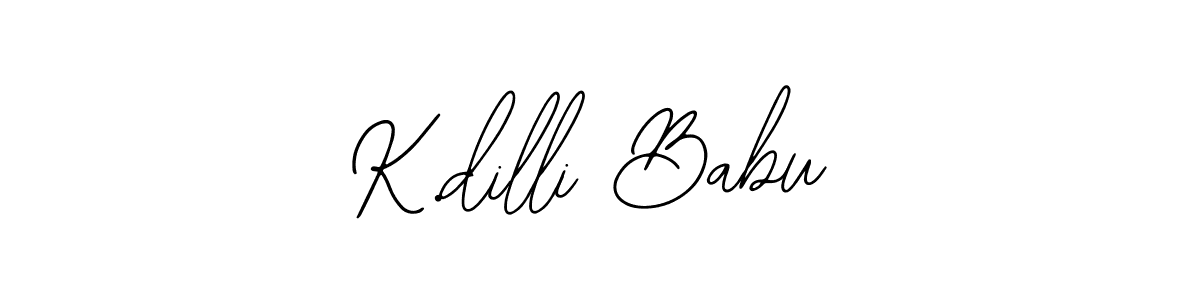 The best way (Bearetta-2O07w) to make a short signature is to pick only two or three words in your name. The name K.dilli Babu include a total of six letters. For converting this name. K.dilli Babu signature style 12 images and pictures png