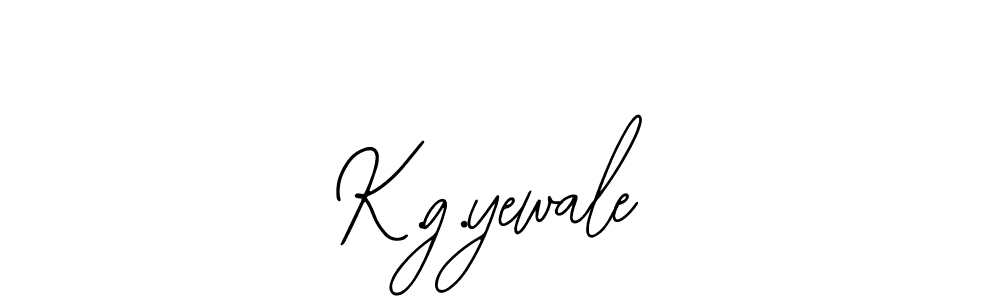 if you are searching for the best signature style for your name K.g.yewale. so please give up your signature search. here we have designed multiple signature styles  using Bearetta-2O07w. K.g.yewale signature style 12 images and pictures png