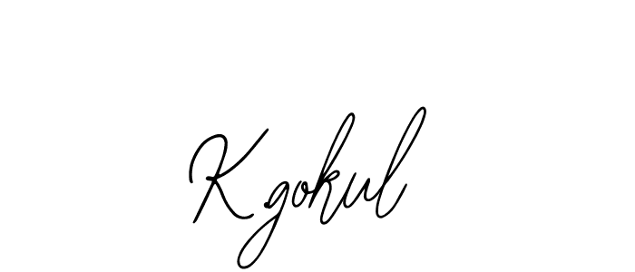 How to Draw K.gokul signature style? Bearetta-2O07w is a latest design signature styles for name K.gokul. K.gokul signature style 12 images and pictures png