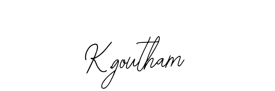 Create a beautiful signature design for name K.goutham. With this signature (Bearetta-2O07w) fonts, you can make a handwritten signature for free. K.goutham signature style 12 images and pictures png