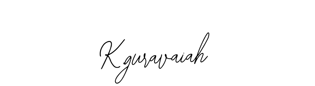 How to make K.guravaiah name signature. Use Bearetta-2O07w style for creating short signs online. This is the latest handwritten sign. K.guravaiah signature style 12 images and pictures png