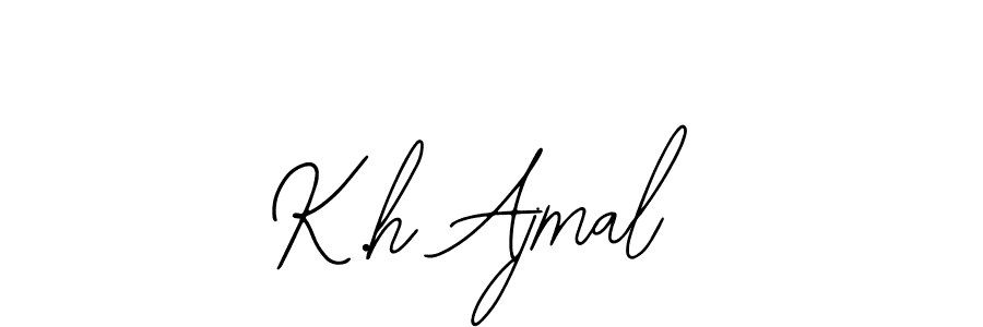 Make a beautiful signature design for name K.h Ajmal. With this signature (Bearetta-2O07w) style, you can create a handwritten signature for free. K.h Ajmal signature style 12 images and pictures png