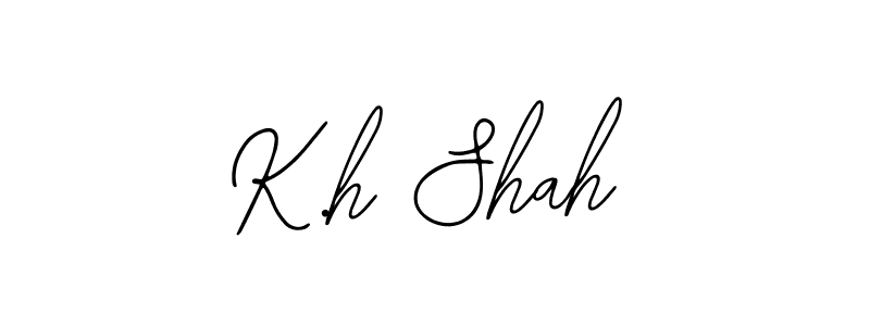 Bearetta-2O07w is a professional signature style that is perfect for those who want to add a touch of class to their signature. It is also a great choice for those who want to make their signature more unique. Get K.h Shah name to fancy signature for free. K.h Shah signature style 12 images and pictures png