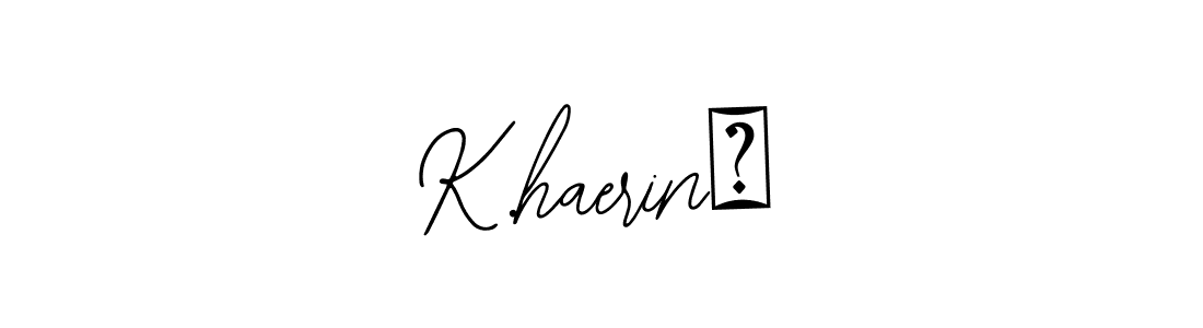 The best way (Bearetta-2O07w) to make a short signature is to pick only two or three words in your name. The name K.haerin♡ include a total of six letters. For converting this name. K.haerin♡ signature style 12 images and pictures png