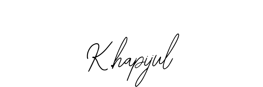 if you are searching for the best signature style for your name K.hapijul. so please give up your signature search. here we have designed multiple signature styles  using Bearetta-2O07w. K.hapijul signature style 12 images and pictures png