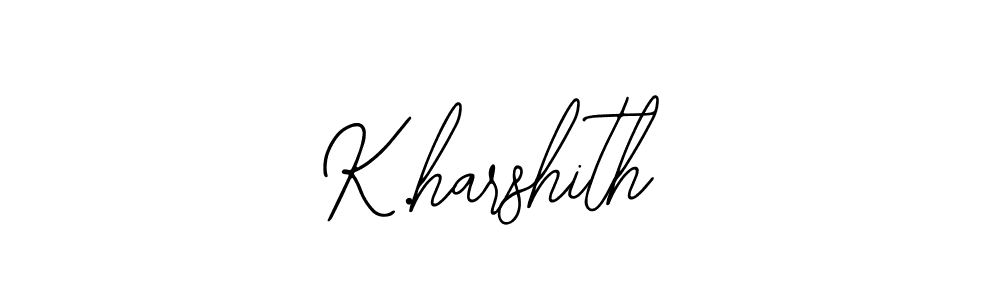 Use a signature maker to create a handwritten signature online. With this signature software, you can design (Bearetta-2O07w) your own signature for name K.harshith. K.harshith signature style 12 images and pictures png