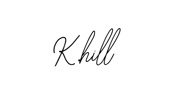 Bearetta-2O07w is a professional signature style that is perfect for those who want to add a touch of class to their signature. It is also a great choice for those who want to make their signature more unique. Get K.hill name to fancy signature for free. K.hill signature style 12 images and pictures png