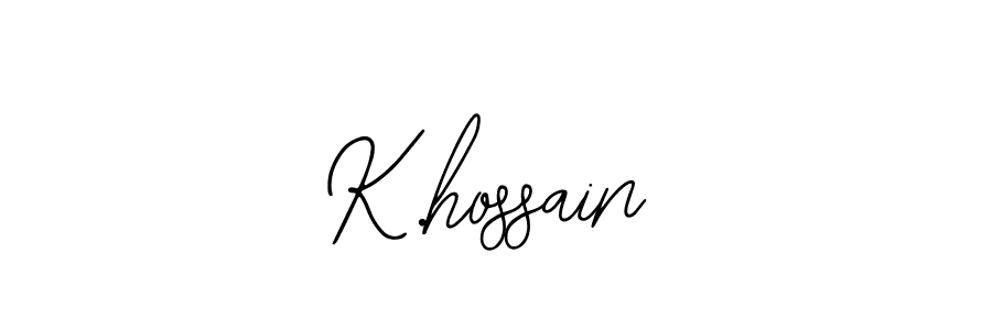 Bearetta-2O07w is a professional signature style that is perfect for those who want to add a touch of class to their signature. It is also a great choice for those who want to make their signature more unique. Get K.hossain name to fancy signature for free. K.hossain signature style 12 images and pictures png