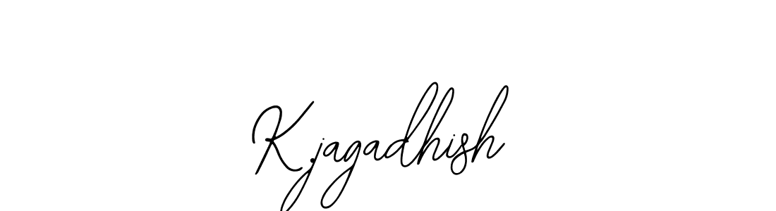 How to make K.jagadhish name signature. Use Bearetta-2O07w style for creating short signs online. This is the latest handwritten sign. K.jagadhish signature style 12 images and pictures png