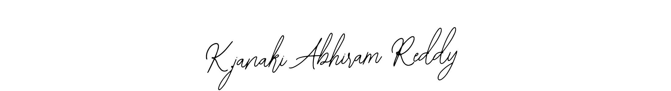 The best way (Bearetta-2O07w) to make a short signature is to pick only two or three words in your name. The name K.janaki Abhiram Reddy include a total of six letters. For converting this name. K.janaki Abhiram Reddy signature style 12 images and pictures png