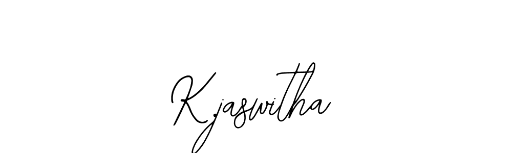 Use a signature maker to create a handwritten signature online. With this signature software, you can design (Bearetta-2O07w) your own signature for name K.jaswitha. K.jaswitha signature style 12 images and pictures png