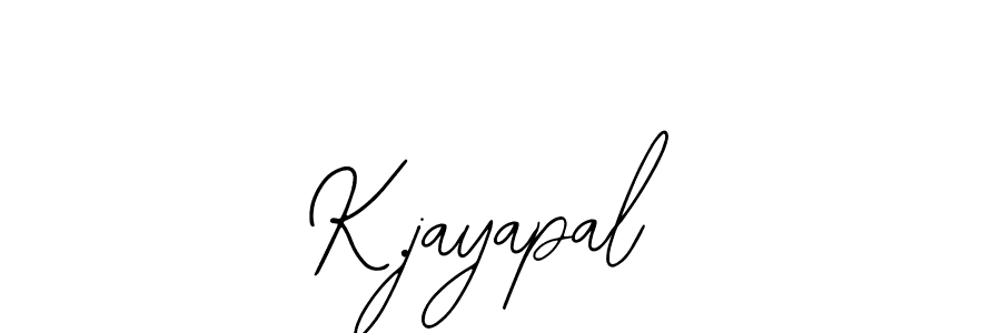 How to make K.jayapal name signature. Use Bearetta-2O07w style for creating short signs online. This is the latest handwritten sign. K.jayapal signature style 12 images and pictures png