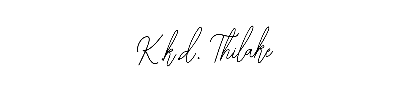 How to make K.k.d. Thilake name signature. Use Bearetta-2O07w style for creating short signs online. This is the latest handwritten sign. K.k.d. Thilake signature style 12 images and pictures png