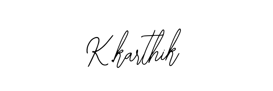 How to Draw K.karthik signature style? Bearetta-2O07w is a latest design signature styles for name K.karthik. K.karthik signature style 12 images and pictures png