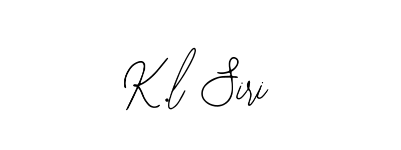 How to make K.l Siri name signature. Use Bearetta-2O07w style for creating short signs online. This is the latest handwritten sign. K.l Siri signature style 12 images and pictures png