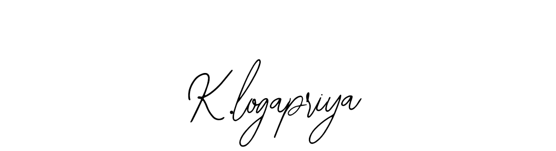 The best way (Bearetta-2O07w) to make a short signature is to pick only two or three words in your name. The name K.logapriya include a total of six letters. For converting this name. K.logapriya signature style 12 images and pictures png