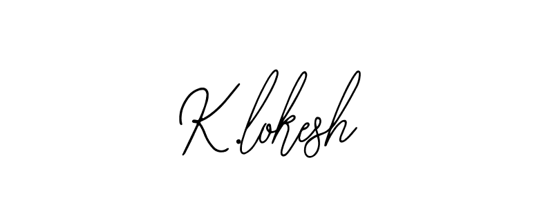 if you are searching for the best signature style for your name K.lokesh. so please give up your signature search. here we have designed multiple signature styles  using Bearetta-2O07w. K.lokesh signature style 12 images and pictures png