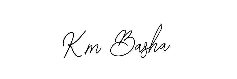 K.m Basha stylish signature style. Best Handwritten Sign (Bearetta-2O07w) for my name. Handwritten Signature Collection Ideas for my name K.m Basha. K.m Basha signature style 12 images and pictures png