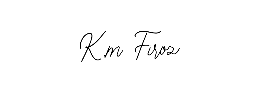 Make a beautiful signature design for name K.m Firoz. With this signature (Bearetta-2O07w) style, you can create a handwritten signature for free. K.m Firoz signature style 12 images and pictures png