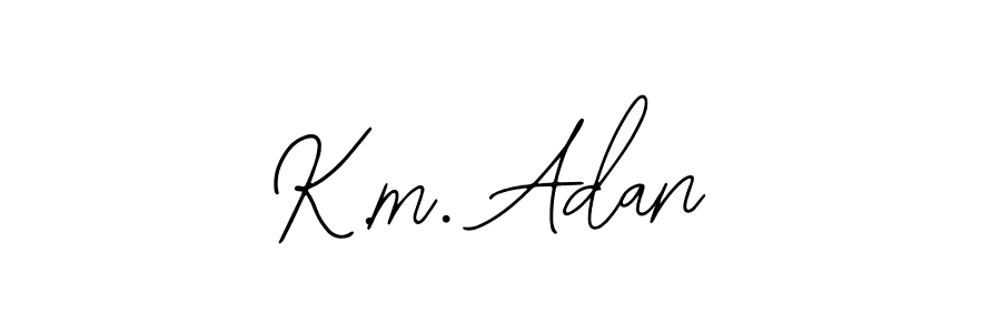 Similarly Bearetta-2O07w is the best handwritten signature design. Signature creator online .You can use it as an online autograph creator for name K.m. Adan. K.m. Adan signature style 12 images and pictures png