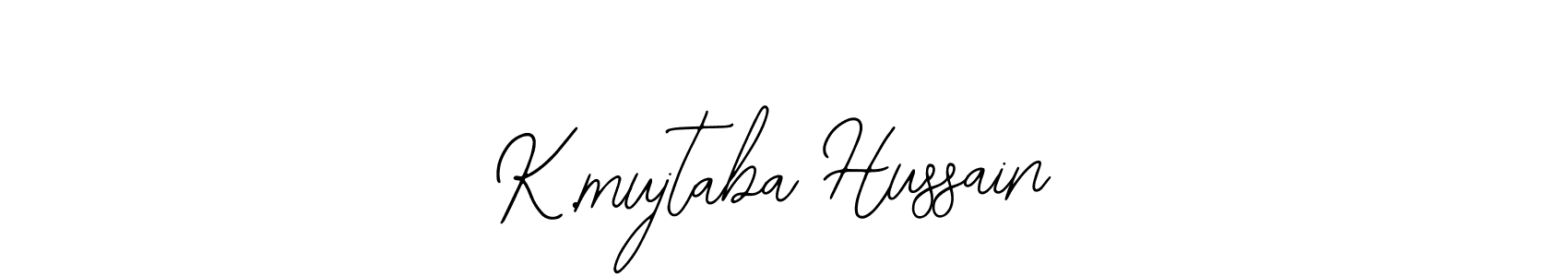 Create a beautiful signature design for name K.mujtaba Hussain. With this signature (Bearetta-2O07w) fonts, you can make a handwritten signature for free. K.mujtaba Hussain signature style 12 images and pictures png