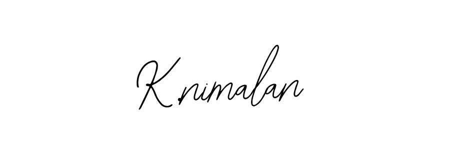 Make a beautiful signature design for name K.nimalan. With this signature (Bearetta-2O07w) style, you can create a handwritten signature for free. K.nimalan signature style 12 images and pictures png