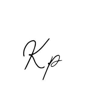 The best way (Bearetta-2O07w) to make a short signature is to pick only two or three words in your name. The name K.p include a total of six letters. For converting this name. K.p signature style 12 images and pictures png
