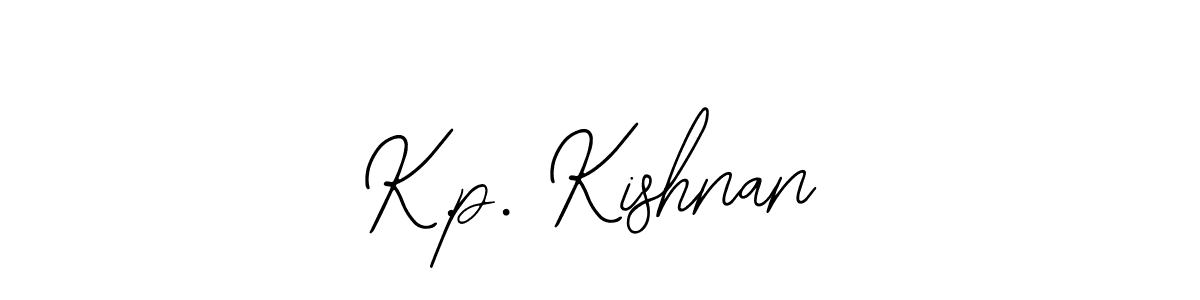 How to make K.p. Kishnan name signature. Use Bearetta-2O07w style for creating short signs online. This is the latest handwritten sign. K.p. Kishnan signature style 12 images and pictures png