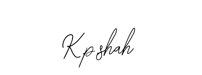 You should practise on your own different ways (Bearetta-2O07w) to write your name (K.p.shah) in signature. don't let someone else do it for you. K.p.shah signature style 12 images and pictures png