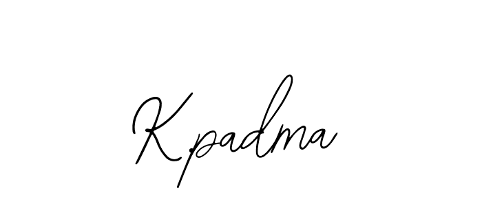 Make a beautiful signature design for name K.padma. With this signature (Bearetta-2O07w) style, you can create a handwritten signature for free. K.padma signature style 12 images and pictures png