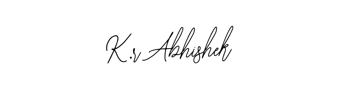 Design your own signature with our free online signature maker. With this signature software, you can create a handwritten (Bearetta-2O07w) signature for name K.r Abhishek. K.r Abhishek signature style 12 images and pictures png