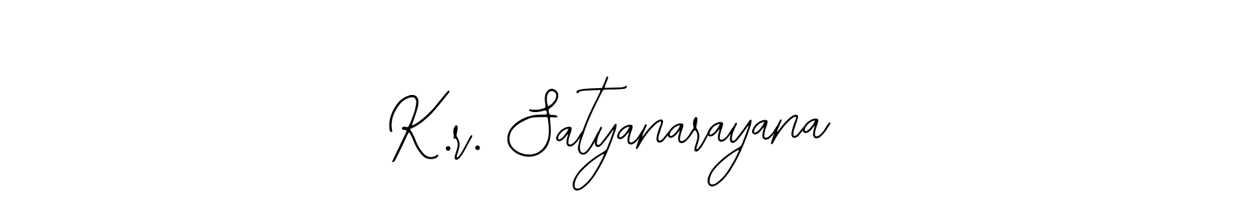 Design your own signature with our free online signature maker. With this signature software, you can create a handwritten (Bearetta-2O07w) signature for name K.r. Satyanarayana. K.r. Satyanarayana signature style 12 images and pictures png