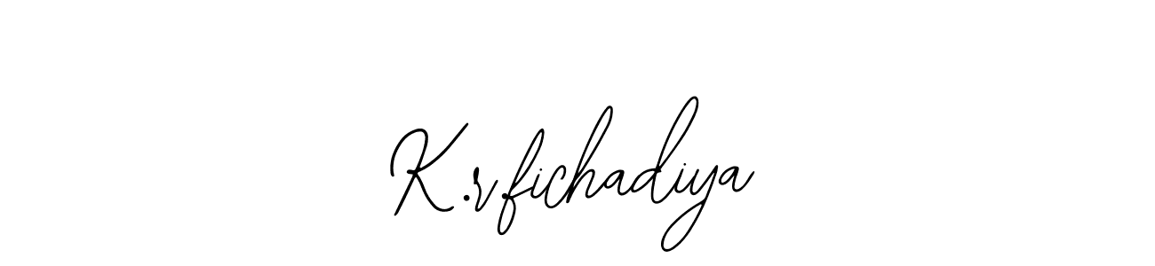 How to Draw K.r.fichadiya signature style? Bearetta-2O07w is a latest design signature styles for name K.r.fichadiya. K.r.fichadiya signature style 12 images and pictures png
