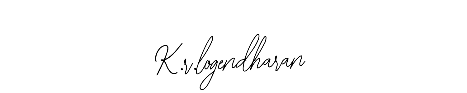 How to make K.r.logendharan signature? Bearetta-2O07w is a professional autograph style. Create handwritten signature for K.r.logendharan name. K.r.logendharan signature style 12 images and pictures png