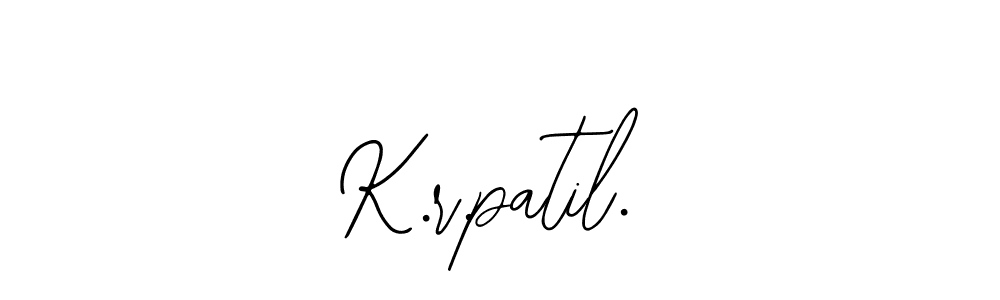 if you are searching for the best signature style for your name K.r.patil.. so please give up your signature search. here we have designed multiple signature styles  using Bearetta-2O07w. K.r.patil. signature style 12 images and pictures png