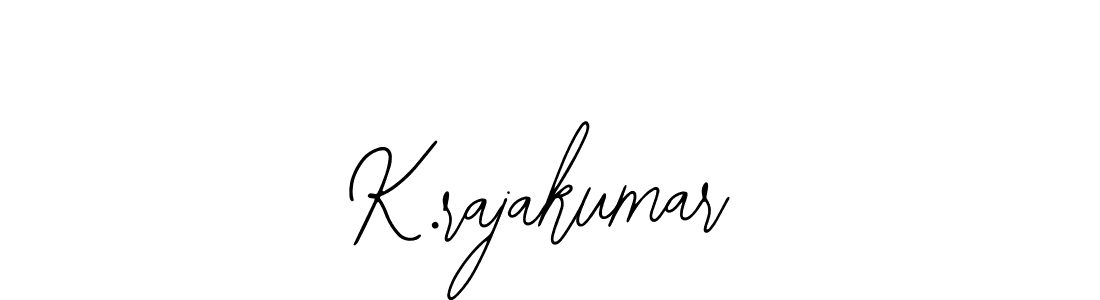 Design your own signature with our free online signature maker. With this signature software, you can create a handwritten (Bearetta-2O07w) signature for name K.rajakumar. K.rajakumar signature style 12 images and pictures png