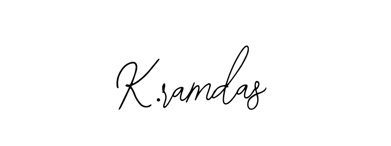 Design your own signature with our free online signature maker. With this signature software, you can create a handwritten (Bearetta-2O07w) signature for name K.ramdas. K.ramdas signature style 12 images and pictures png