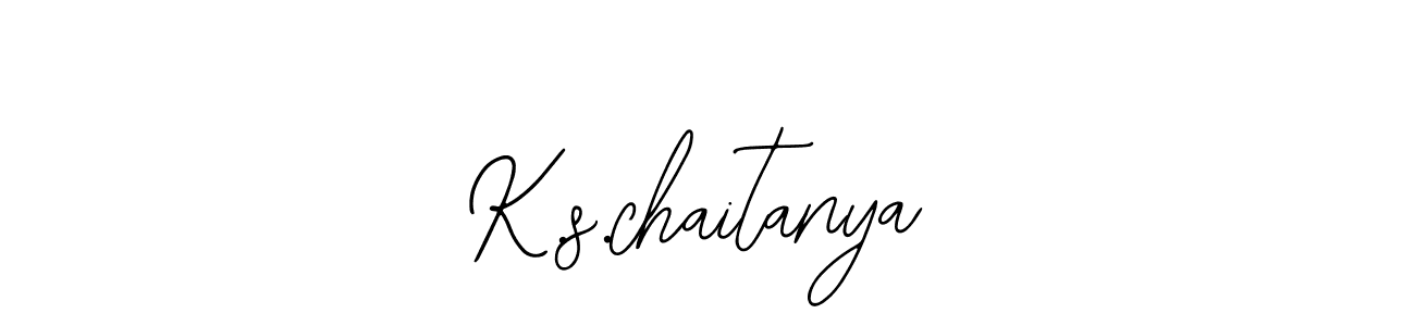 The best way (Bearetta-2O07w) to make a short signature is to pick only two or three words in your name. The name K.s.chaitanya include a total of six letters. For converting this name. K.s.chaitanya signature style 12 images and pictures png