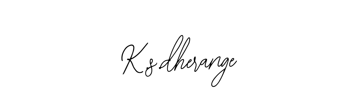 Create a beautiful signature design for name K.s.dherange. With this signature (Bearetta-2O07w) fonts, you can make a handwritten signature for free. K.s.dherange signature style 12 images and pictures png