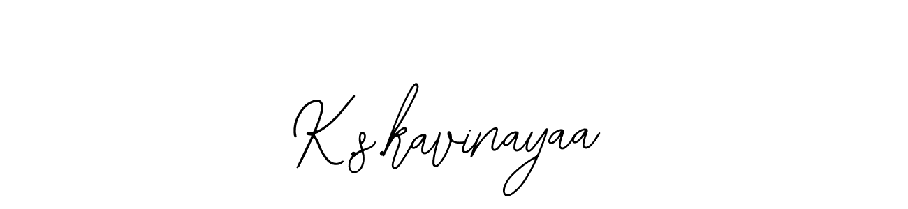 Use a signature maker to create a handwritten signature online. With this signature software, you can design (Bearetta-2O07w) your own signature for name K.s.kavinayaa. K.s.kavinayaa signature style 12 images and pictures png