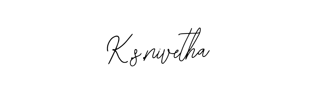 Also we have K.s.nivetha name is the best signature style. Create professional handwritten signature collection using Bearetta-2O07w autograph style. K.s.nivetha signature style 12 images and pictures png